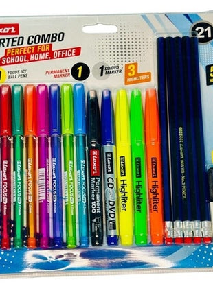 Luxor Assorted Combo Pack – (21 Pcs) | School, Home & Office Stationery